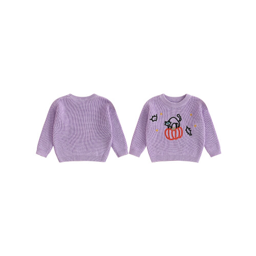 (9-12 Months, Purple) Παιδικό πουλόβερ για κορίτσια, ζεστό μακρυμάνικο για αποκριές 1