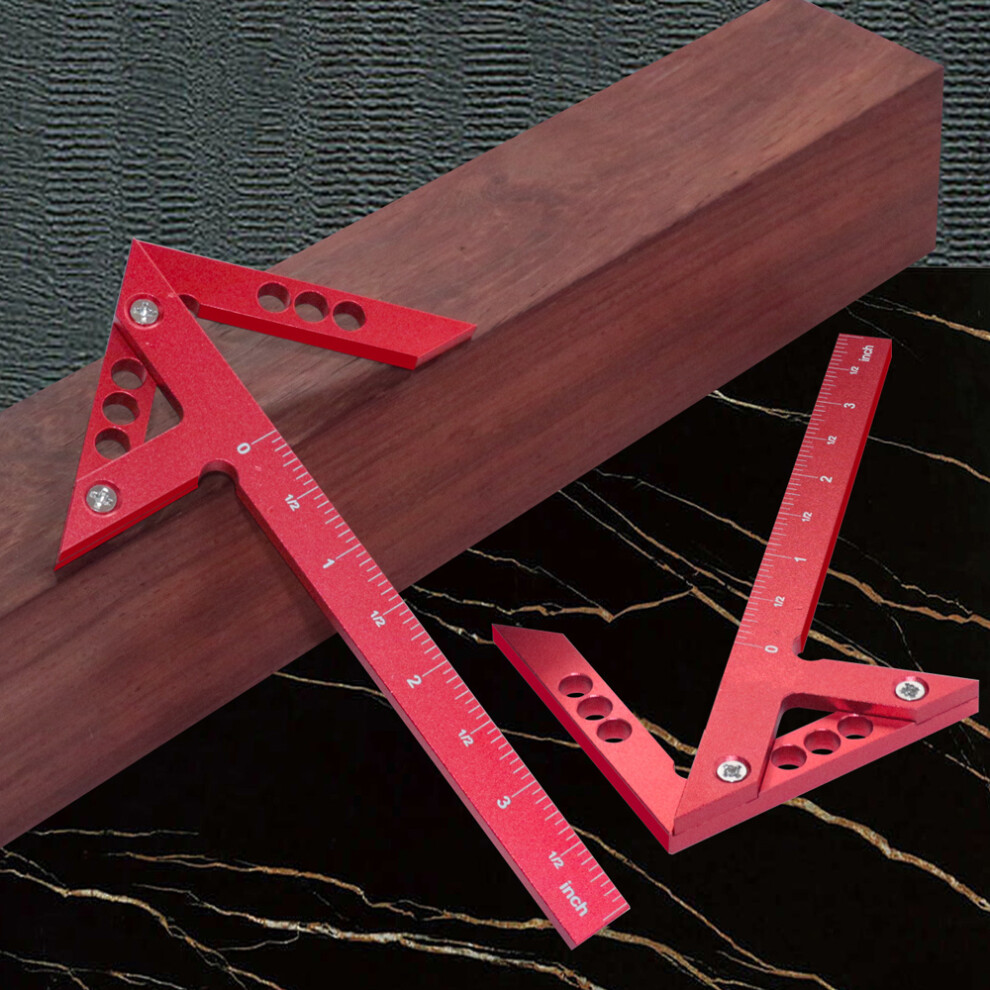 Woodworking 45 Angle Guide With Drawing Circle Gauge Aluminium Alloy Ruler 4691387741158