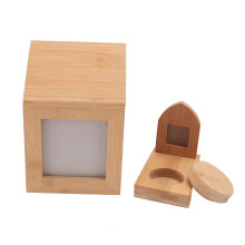 Pet Photo Urn House Shape – Wooden Memorial Box for Cat & Dog Ashes