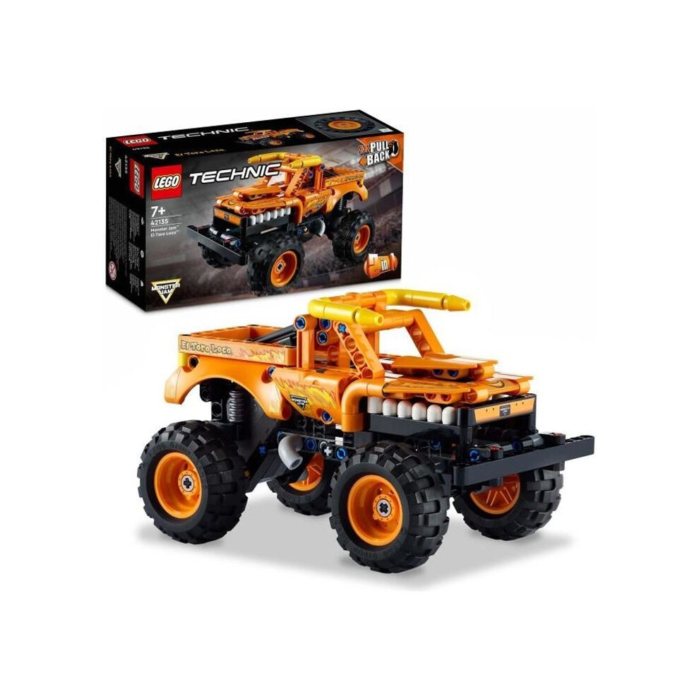 Lego 42135 Technic Monster Jam El Toro Loco 2 In 1 Pull Back Truck To Off Roader Car Toy, Construction Set For Kids 7 Plus Years Old