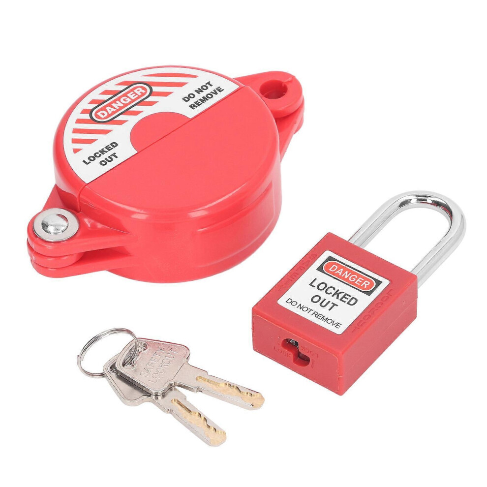 Gate Valve Lock With Padlock And 2 Keys Abs Corrosion Resistant High Temperature Safety Locking 6901508072442