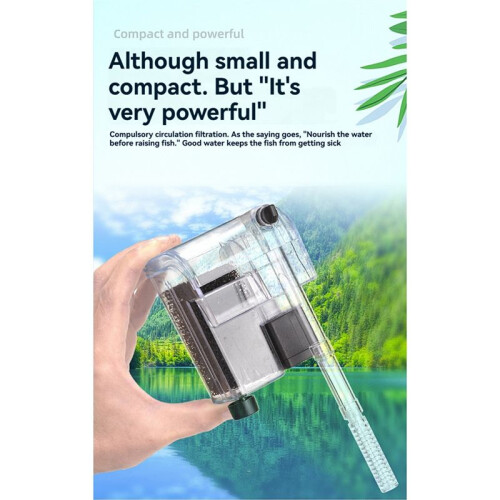Aquarium Filter Fish Tank Silent Water Pump Purification Circulation External Filter Increase Oxygen Waterfall EU Plug 2