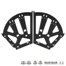 1 Pair Black Stainless Steel Shoe Cabinet Hinges, 3 Layer Flip Frame Replacement with RustResistant Finish