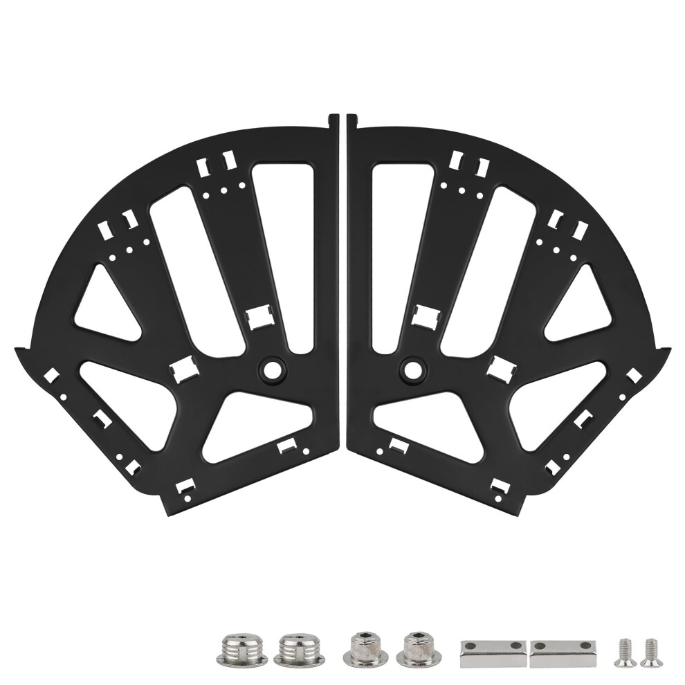1 Pair Black Stainless Steel Shoe Cabinet Hinges, 3 Layer Flip Frame Replacement With Rustresistant Finish 9771547231912
