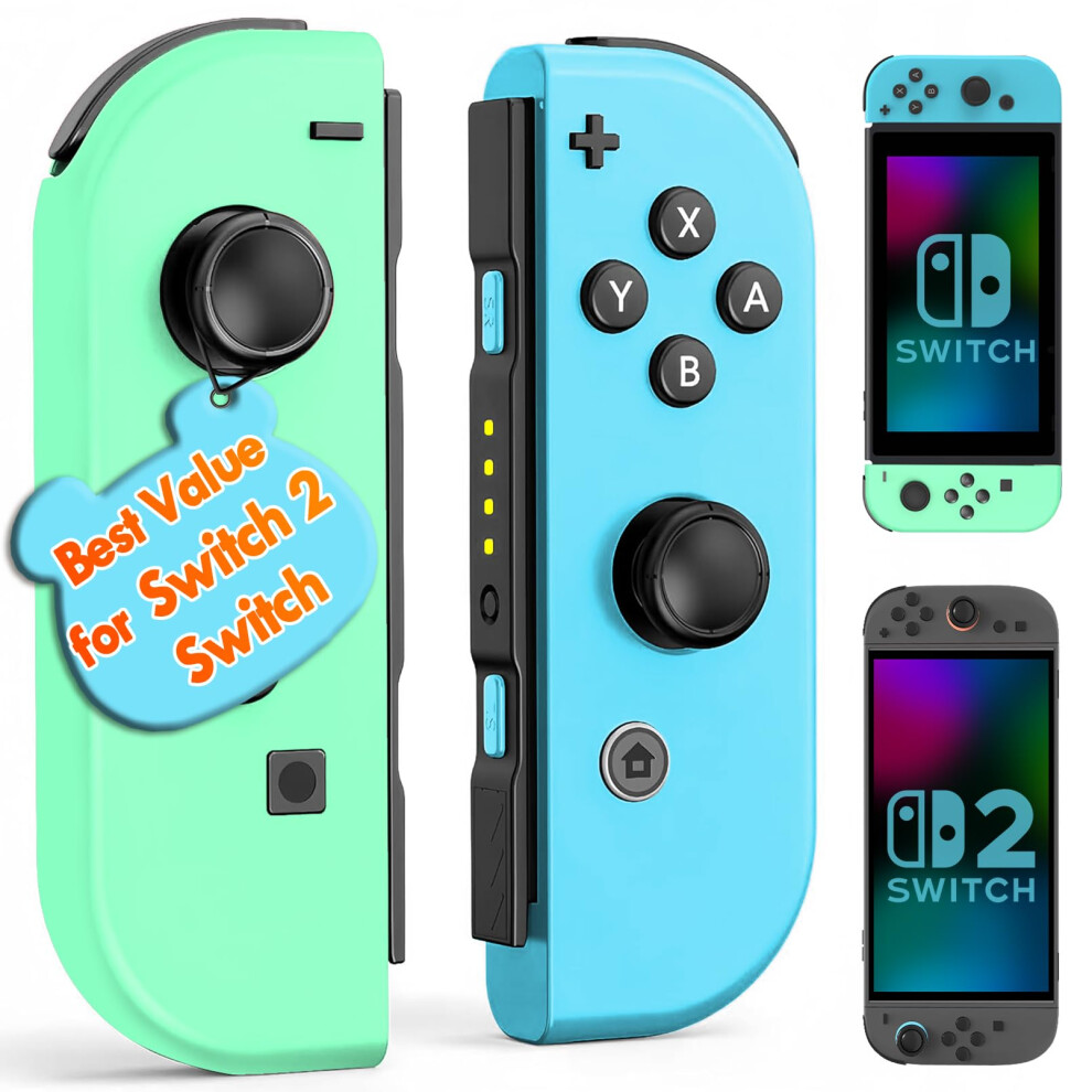 Wireless Joycon Replacement Controllers With Wakeup Antislip Grip Dual Vibration For Nintendo Switch 9169991255149