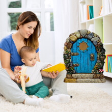 Wooden Mini Fairy Door for Kids' Garden