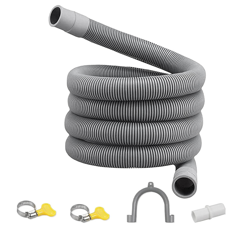 Drain Hose Extension Set Universal Washing Machine Hose 1.5M, Include Bracket Hose Connector And Hose Clamps Drain Hoses 6031762672642