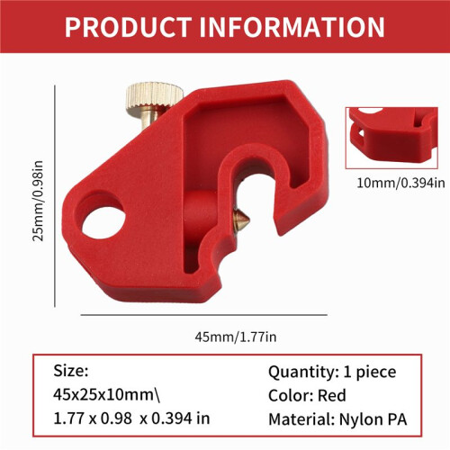 Circuit Breaker Lockout Device with Screw Circuit Safety Lock Universal Single and Multi Pole Breakers, Durable, Safe 2