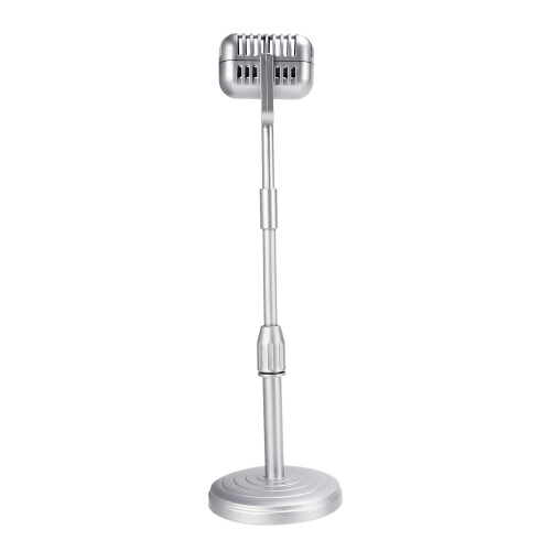 Modello di Supporto per Microfono da Tavolo Vintage con Altezza Regolabile, Supporto per Microfono nel Stile Retrò Classico Supporto per Microfono 2