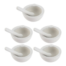 Keramik-Mörser mit Stößel 10x4cm, hitzebeständiger Grinder für Kräuter & Gewürze