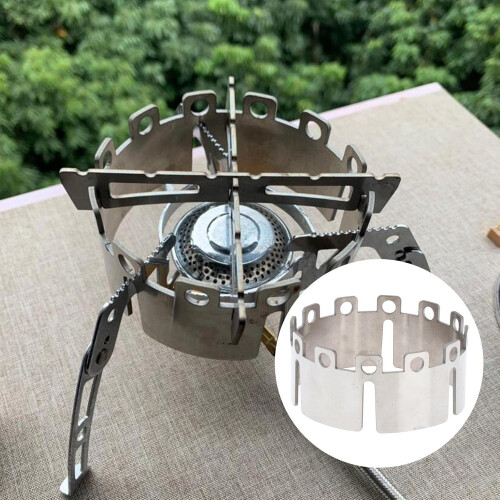 Camping Stove Windscreen with Windproof Outer Wall and Energy Saving Design for Outdoor Cooking 2