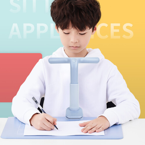 Kids Sitting Posture Corrector, Adjustable Blue Silicone Cushion Desk Support 2