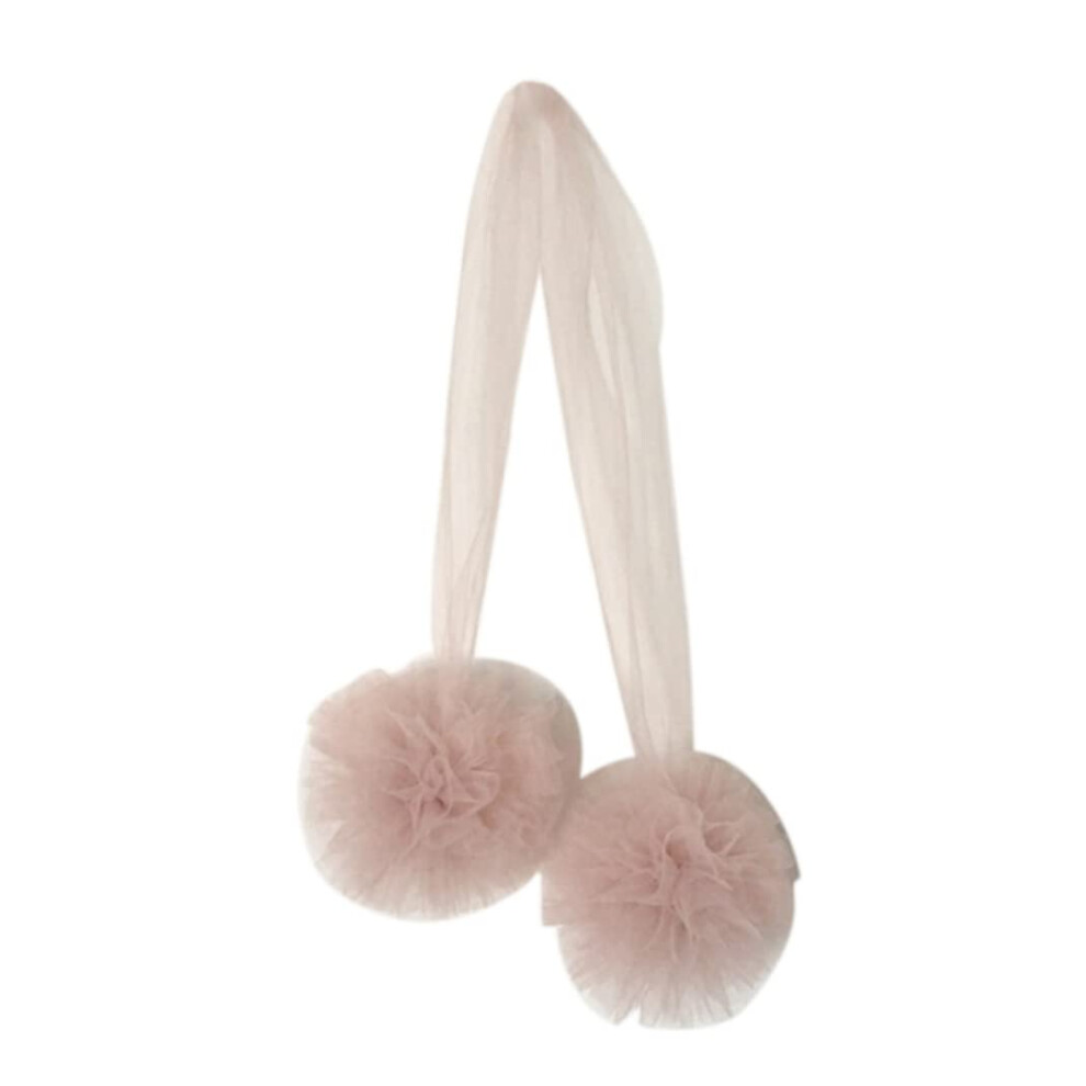 Mosquito Net Canopy with Chiffon Balls for Nursery Room Decor, Romantic and Versatile Ornament
