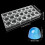 Polycarbonate Chocolate Mold 21 Cavity Bullet Shape Easy Release for Truffles Candy Baking 2