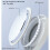 Double Sided Magnifying Mirror 1X 5X LED Light, Folding Handle, 183x225mm White 2