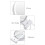 Double Sided Magnifying Mirror 1X 5X LED Light, Folding Handle, 183x225mm White 3