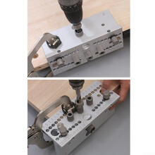Dowelling Jig Drill Guide with 410mm Stainless Steel Bushing Set for Precision Woodworking
