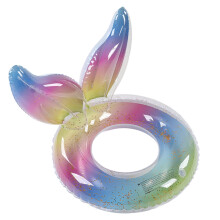 Beach Party Supplies Inflatable Swim Ring Summer Water Fun With Glitter Sequins Leak Proof Air Valve Easy Inflate Portable Design For All Ages