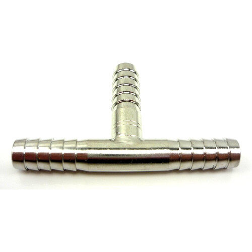 Stainless Steel 3 Way CO2 Splitter Tee Barb for Multi‑Keg Draft Beer Systems 1