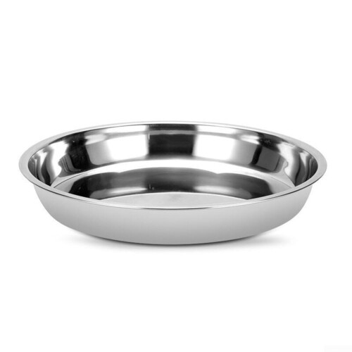 RustProof Stainless Steel Cake Board 30cm with Hygienic Smooth Surface for Stable Cake Presentation