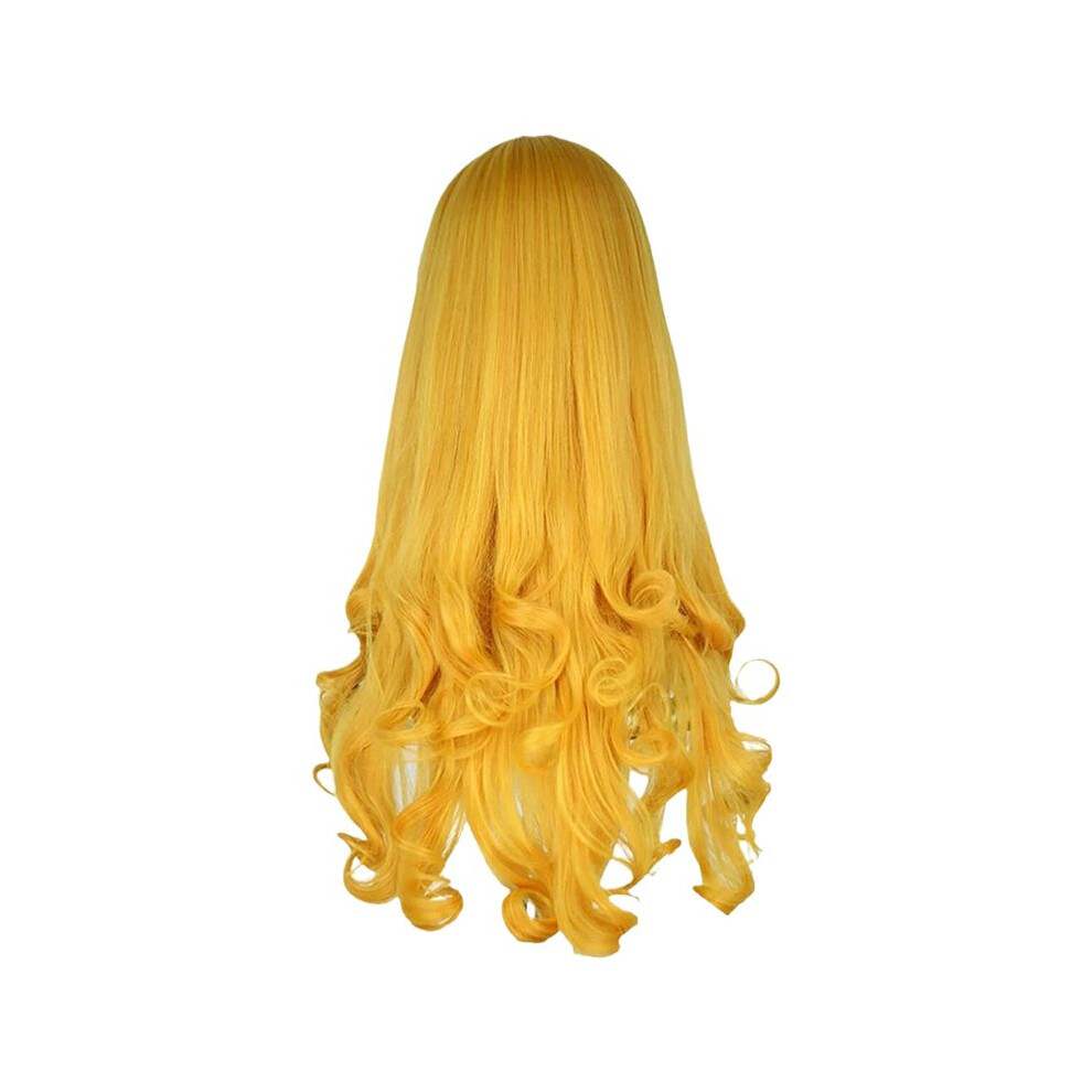 Tauoh Anime Sleeping Beauties Princess Wig Women Long Yellow Hair Cosplay Costume Halloween Party Wigs Long Curly Hair