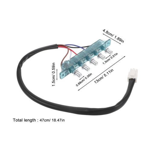 Universal 5 Button Range Hood Switch Replacement Control Panel for Kitchen Ventilation 1