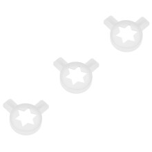 3pcs Ice Cream Machine Nozzles Set, Star Shape Dispenser Tips and Cone Roller Mold, White Plastic