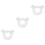 3pcs Ice Cream Machine Nozzles Set, Star Shape Dispenser Tips and Cone Roller Mold, White Plastic 1