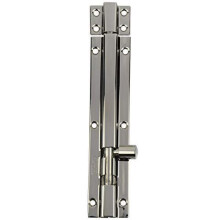 12 Inch Stainless Steel Barrel Bolt Sliding Door Lock, Heavy Duty Mirror Polished ChildSafe Knob
