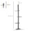 PawHut PawHut 260cm Cat Tree Floor To Ceiling Adjustable Height, Grey 3