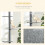 PawHut PawHut 260cm Cat Tree Floor To Ceiling Adjustable Height, Grey 6