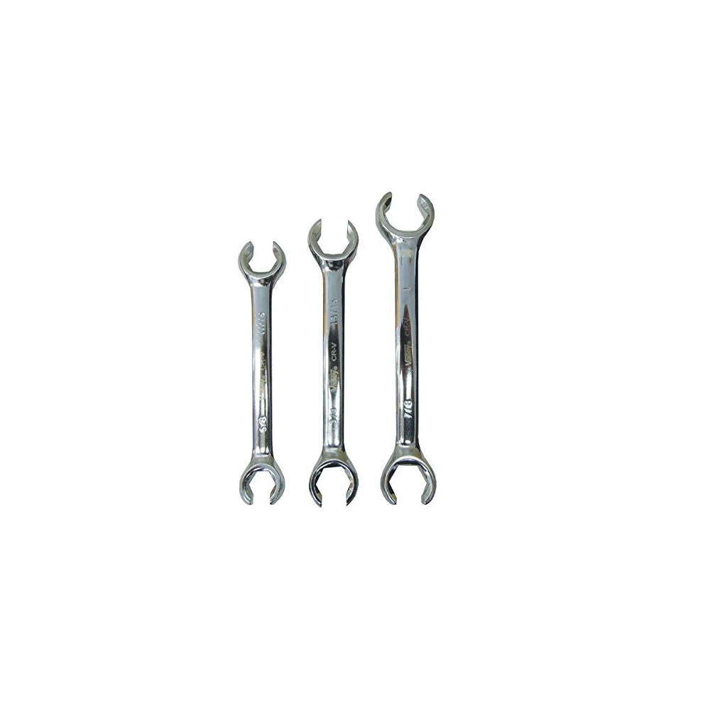 3Piece 1524Mm Flare Nut Wrench Set, Durable Alloy Steel With 15 Offset For Automotive Brake Lines 9169991256290