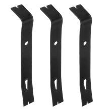 3pcs Mini Pry Bar Set with Curved Nail Puller, 7 Inch Flat Bar, DualEnded Claw, RustResistant