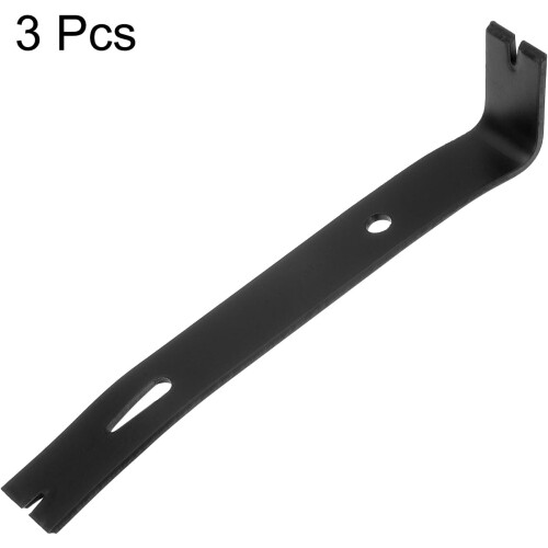 3pcs Mini Pry Bar Set with Curved Nail Puller, 7 Inch Flat Bar, DualEnded Claw, RustResistant 1