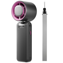 Foldable Neck Fan with Turbo Cooling, USB Rechargeable, 20H Battery Life, Grey