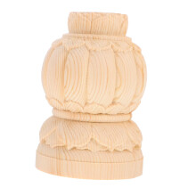 Wood Carving Furniture Legs with Intricate Lotus Design for Cabinet and Table, Vintage Solid Wood