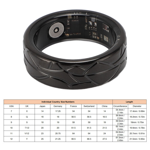 Traceur de bague intelligent 16mAh/200mAh, Taille 7, Alliage 1