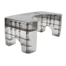 Töpfchen-Hocker 22 x 40,5 x 17,5 cm Transparent Grau