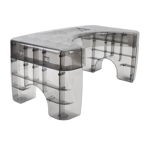 Töpfchen-Hocker 22 x 40,5 x 17,5 cm Transparent Grau