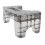 Töpfchen-Hocker 22 x 40,5 x 17,5 cm Transparent Grau 13
