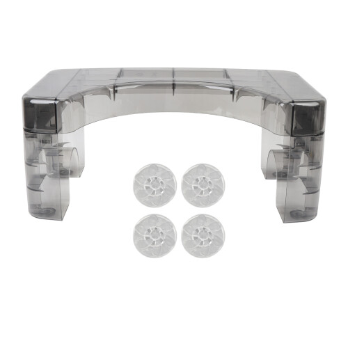 Töpfchen-Hocker 22 x 40,5 x 17,5 cm Transparent Grau 1