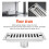 Rectangular Linear Shower Floor Drain Long Linear Drainage Channel Drain for Hotel Bathroom Kitchen Floor 20cm 3