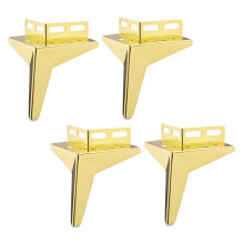 4Pcs Adjustable Gold Metal Furniture Legs for Sofa Cabinet Table Rustproof Waterproof Steel Support Feet
