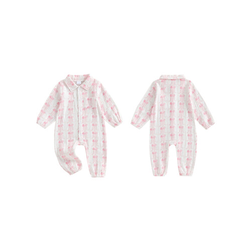 (0-3 Months, Pink) Φθινοπωρινό πουκάμισο για βαμβακερό λινό 1