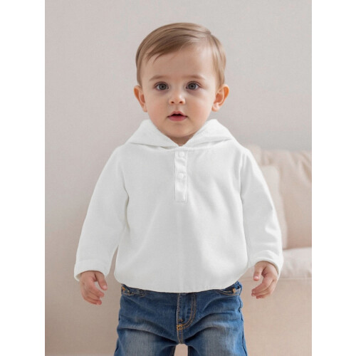 (0-6 Months, White) Φούτερ με κουκούλα φθινοπωρινά ρούχα 2