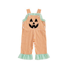 (6-9 Months, Orange) Forluí Cailíní Leanbh, Leadóg Paiste Grimace Plaid Éadaí Oíche Shamhna le haghaidh Ócáideach Laethúil