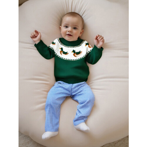 (3-6 Months, Green) Πουλόβερ πάπια με για νήπια 2
