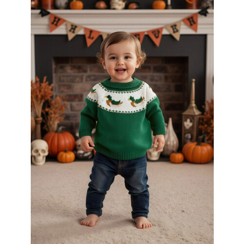 (12-18 Months, Green) Πουλόβερ πάπια με για νήπια 2
