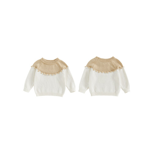(18-24 Months, Beige) Πουλόβερ μωρού, μακριά χειμωνιάτικο ρούχο 1