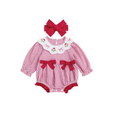 (6-12 Months, Red) Ensemble 2 pièces bandeau nœud.